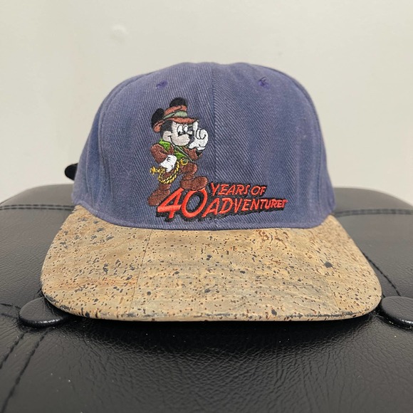 Disney Other - Vintage Disney Mickey Embroidered Adjustable Cork Brim Baseball Cap